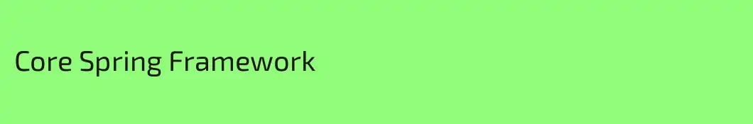 Core Spring Framework 